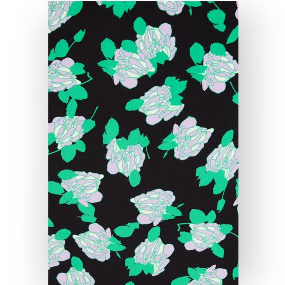 Sz12 DVF DianeVonFurstenberg Elma Floral Cady Midi Wrap Skirt Green - Picture 3 of 16